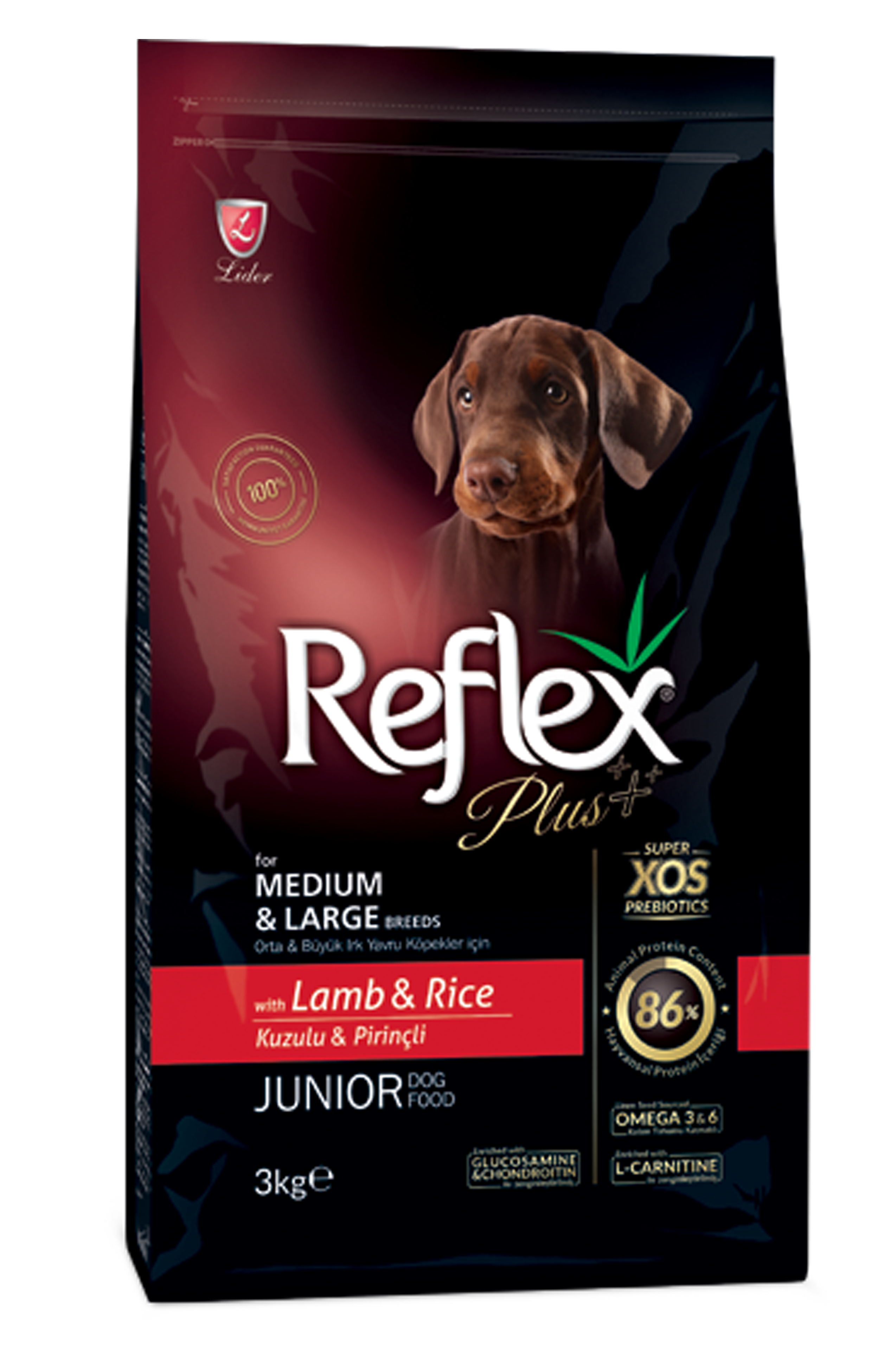 Reflex Plus Júnior - Médio/Grande - Cordeiro&Arroz