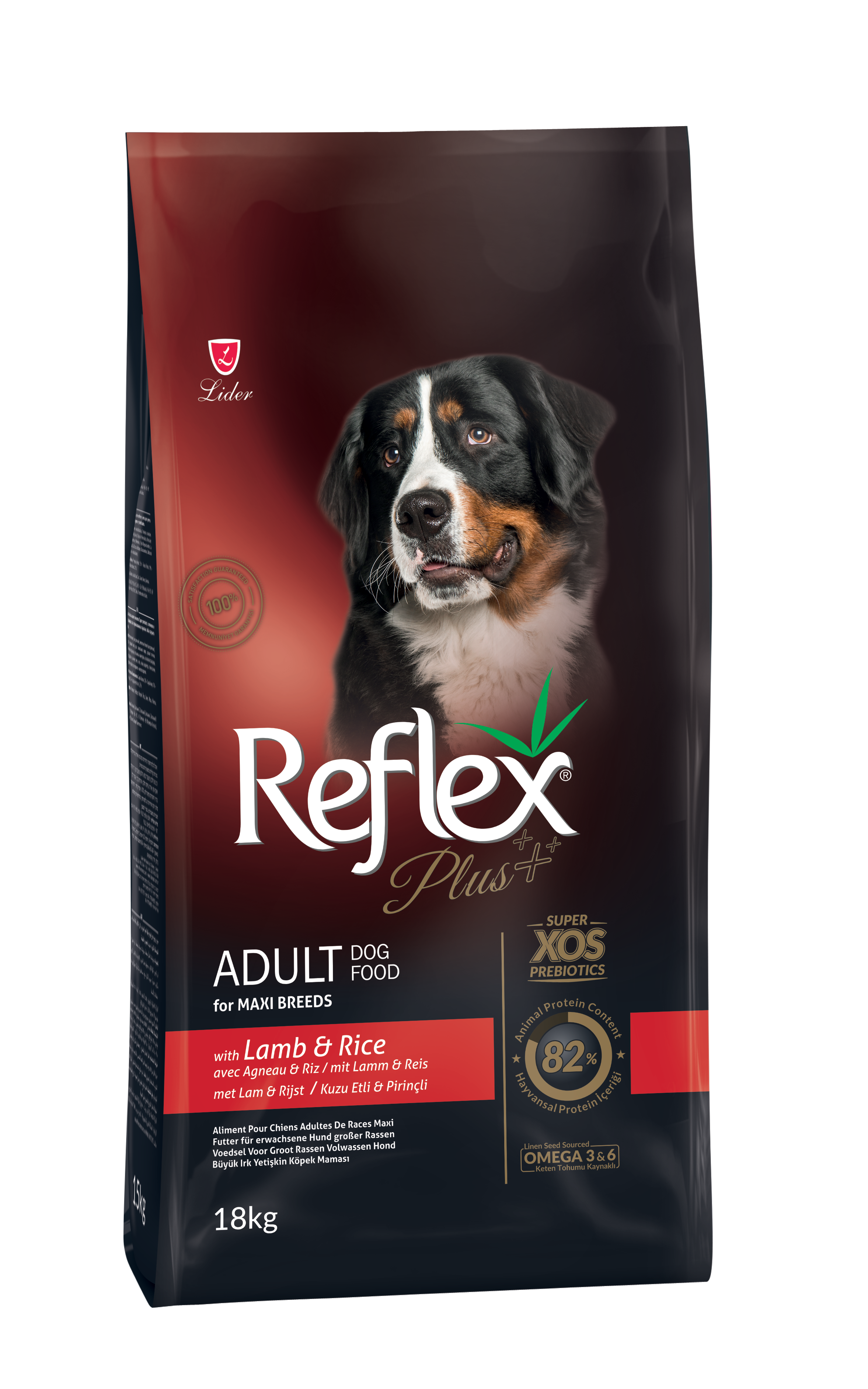 Reflex Plus Cão Adulto - Extra Grande - Cordeiro&Arroz