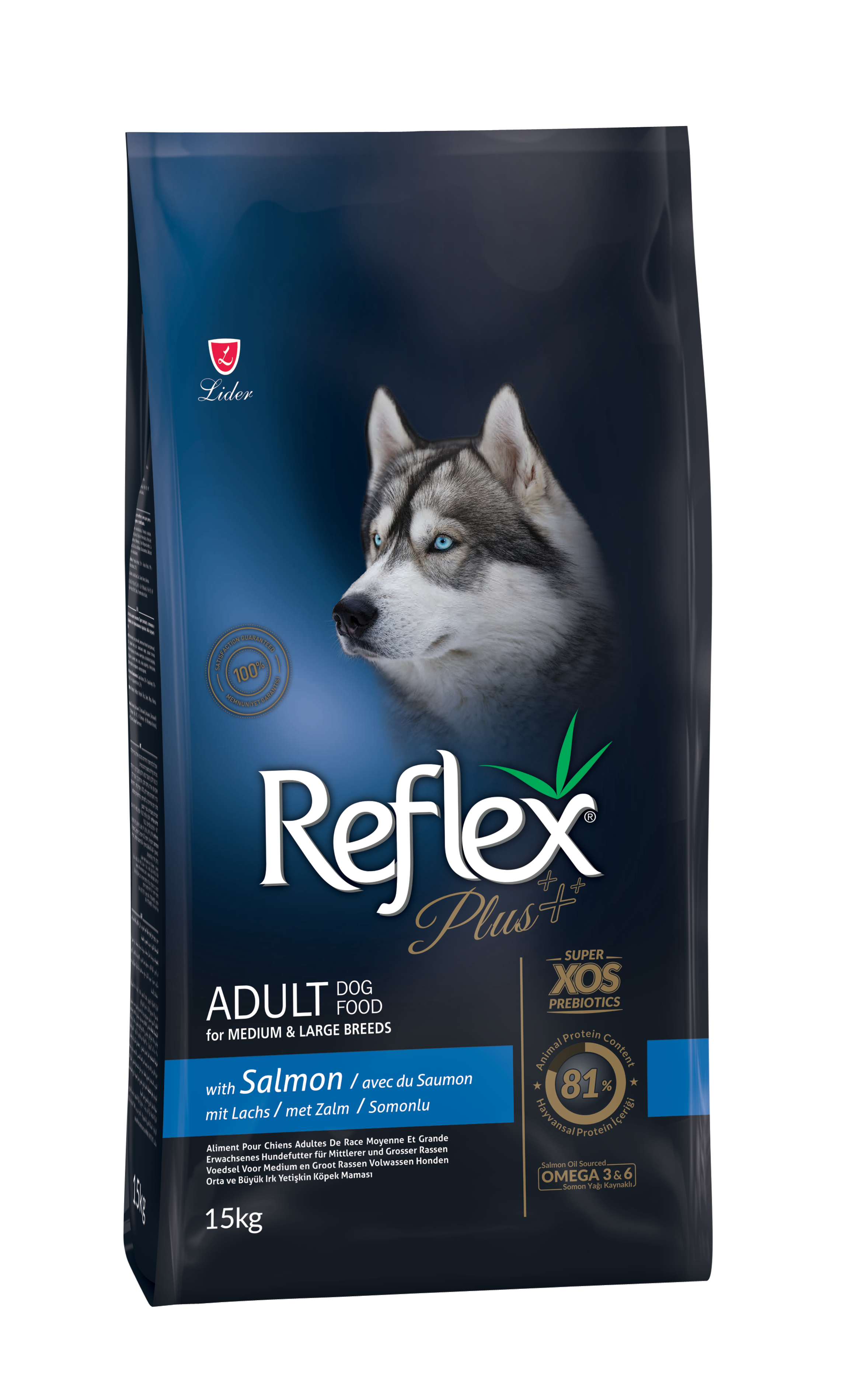 Reflex Plus Cão Adulto - Médio/ Grande - Salmão