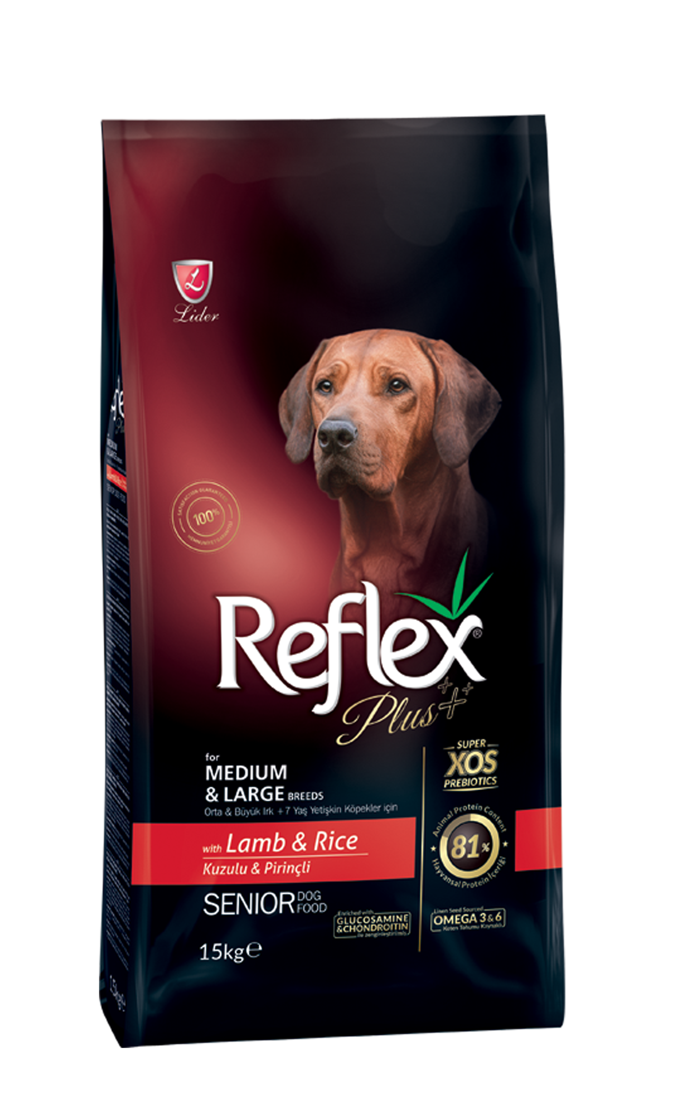 Reflex Plus Cão Senior - Médio/Grande - Cordeiro&Arroz