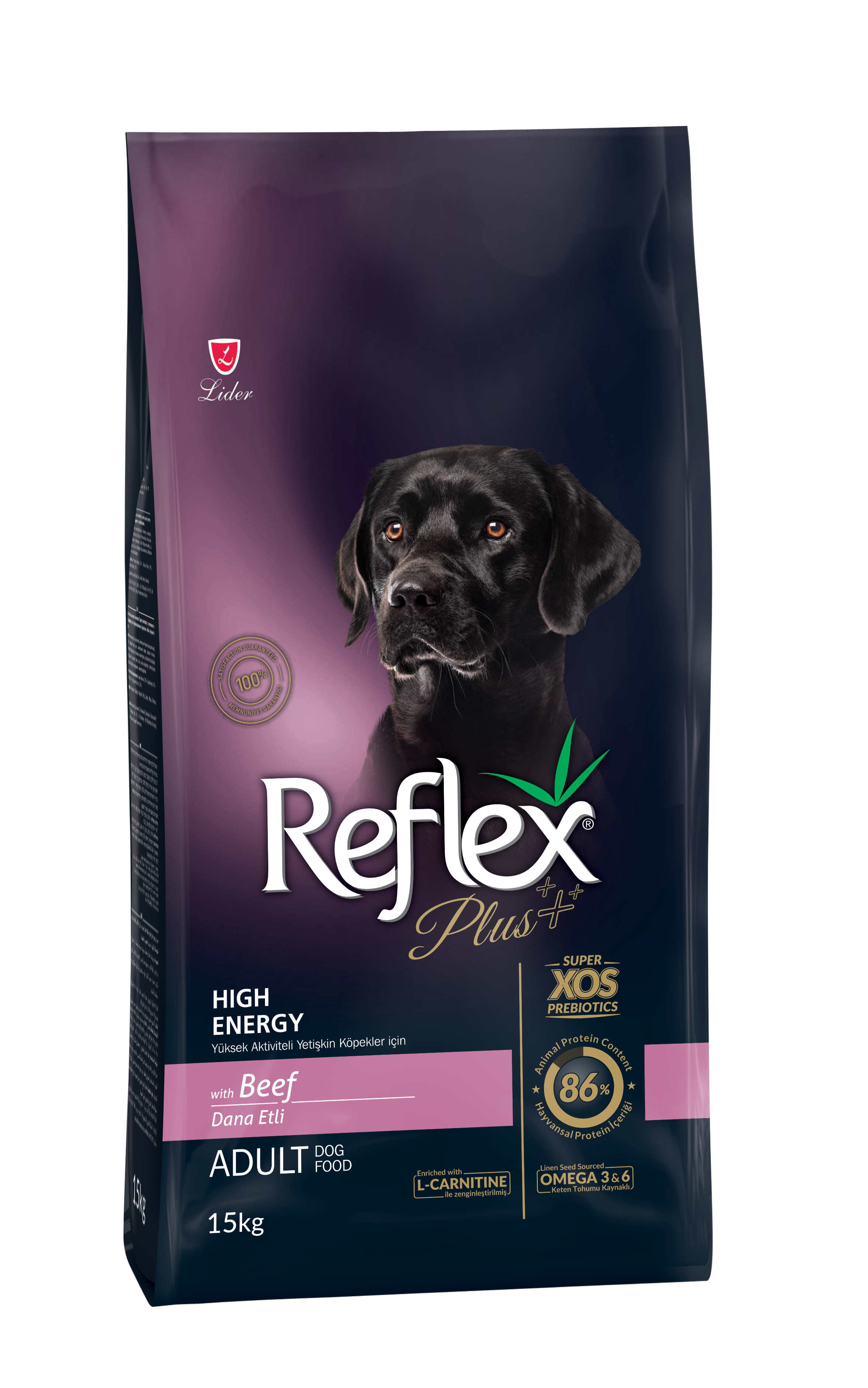 Reflex Plus Cão Adulto - Alta Energia - Carne Bovina