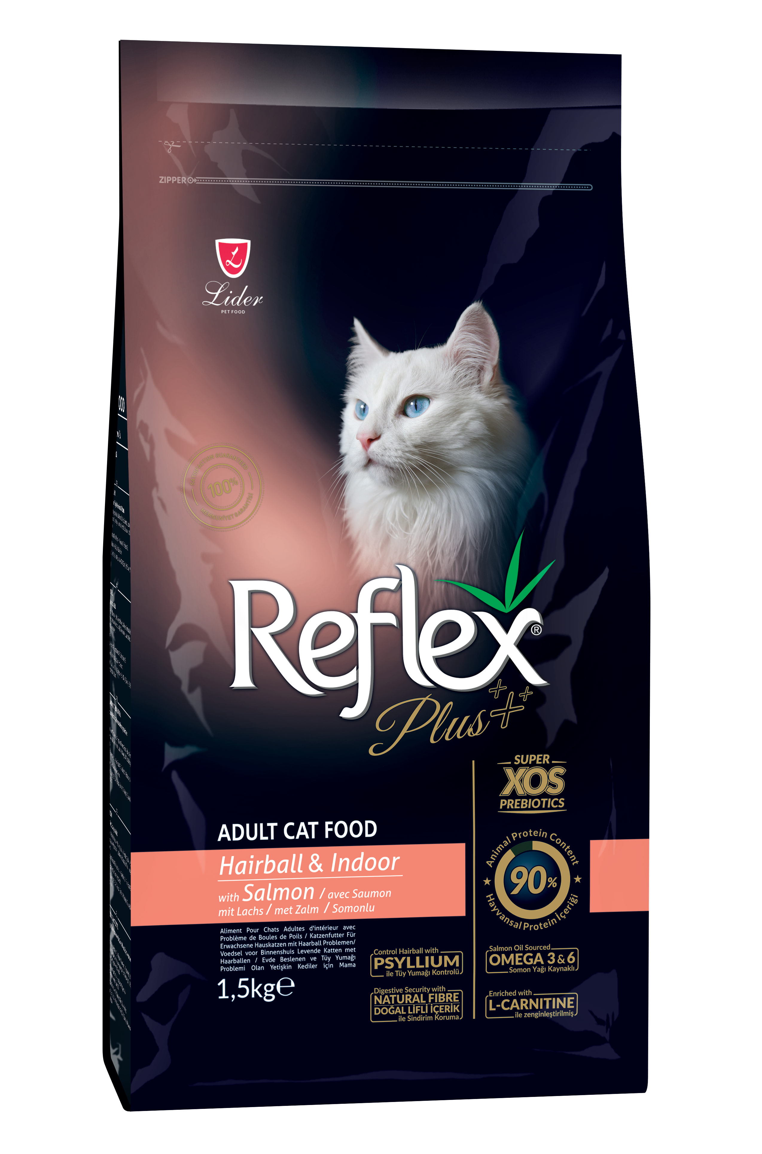 Reflex Plus Gato Adulto Bola de Pelo - Salmão