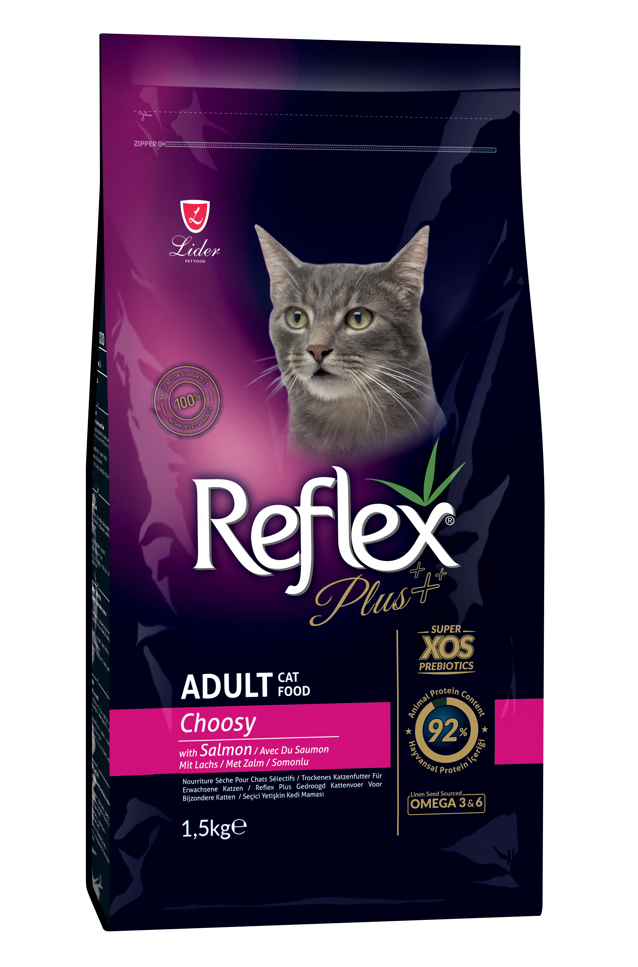 Reflex Plus Gato Adulto Exigente - Salmão