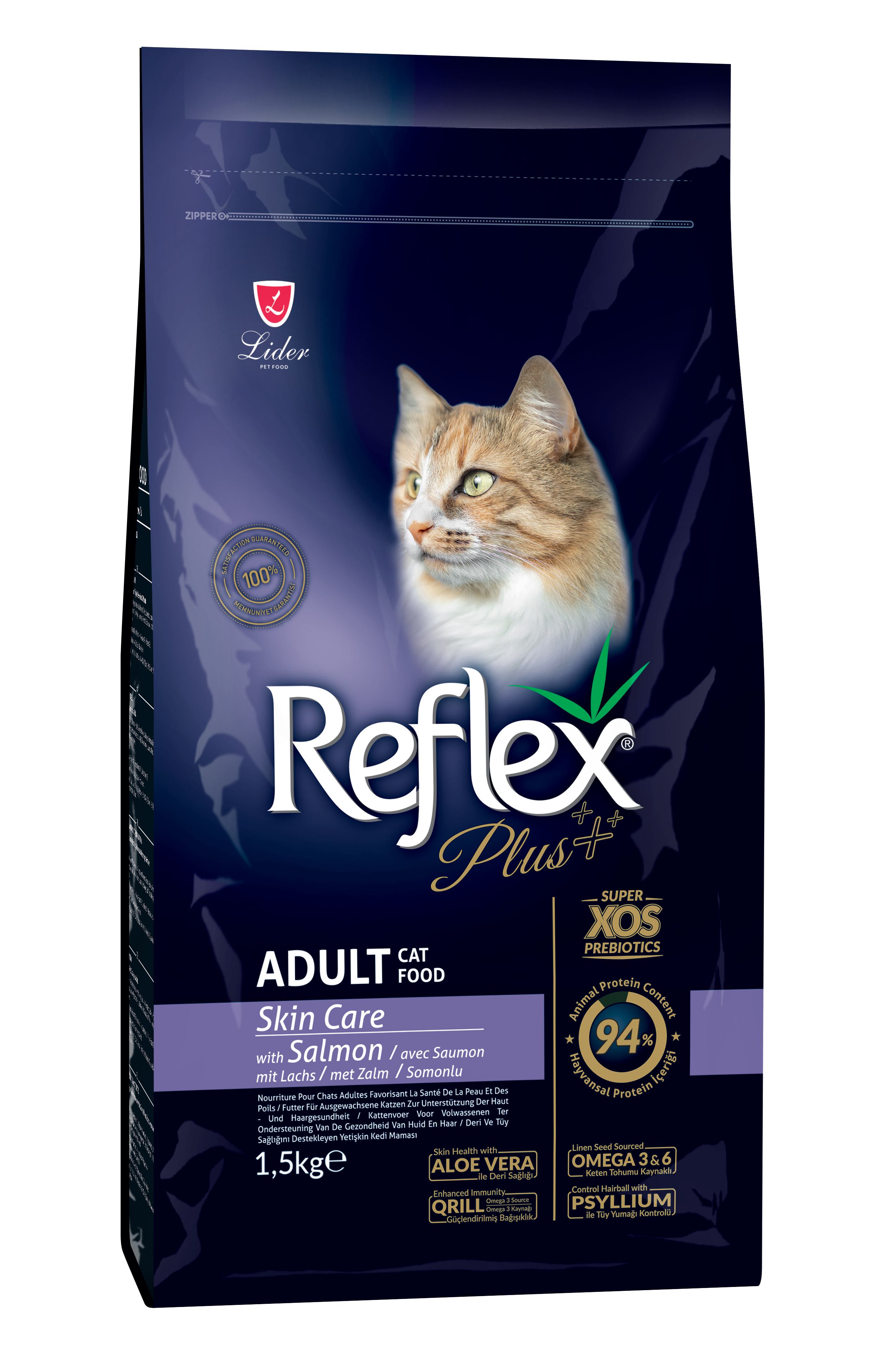 Reflex Plus Gato Adulto Cuidado da pele - Salmão