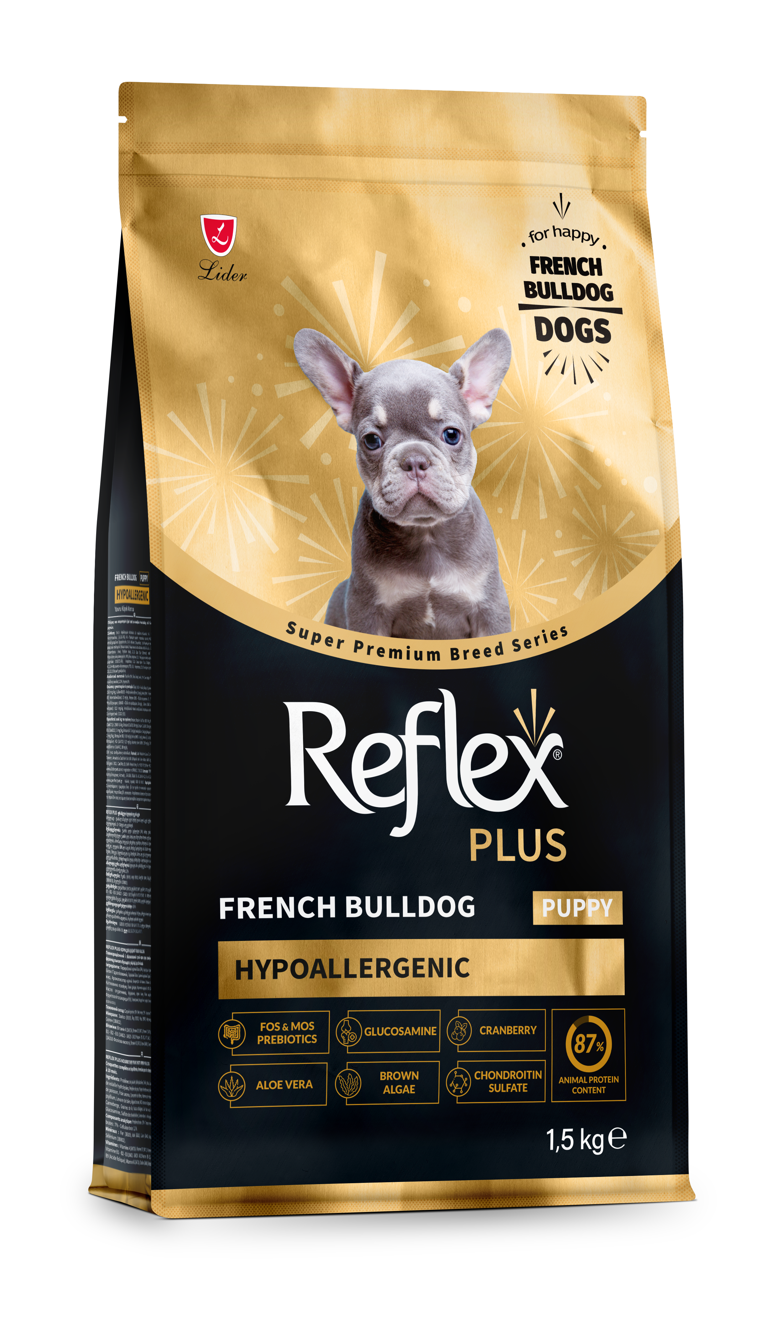Reflex Plus Bulldog Francês Cachorro - Hipoalergénica